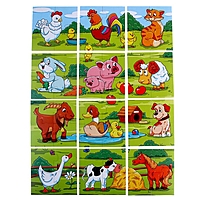 Пазл магнитный Кто живет на ферме?