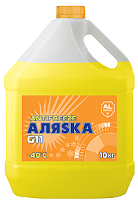 Антифриз Аляска -40 G11 Yellow 10 кг желтый