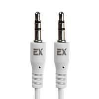 Кабель аудио AUX Exployd EX-K-473, Jack 3.5 мм(m)-Jack 3.5 мм(m), 1м, белый