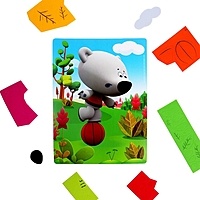 Обьемная апликация  "МиМиМишки" "Белая тучка" EVA на картоне 07230