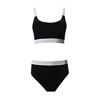 Купальник женский раздельный, цвет чёрный, размер 40 (44)