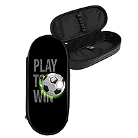 Пенал-футляр, 45 х 205 х 95 мм, мягкий, тканевый, Calligrata, ПМК 27-20 резинка на клапане,"Мяч"