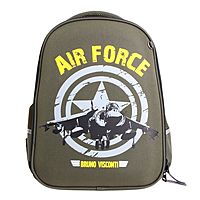 Рюкзак каркасный 38 х 30 х 20 см, + пенал, Bruno Visconti "МИЛИТАРИ AIR FORCE"