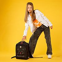 Рюкзак школьный 39х26х17 см Grizzly 366 черный RG-366-4_1