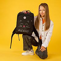Рюкзак школьный 39х26х17 см Grizzly 366 черный RG-366-4_1