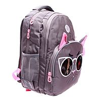 Рюкзак школьный, 40 х 27 х 20 см, Grizzly 360, эргономичная спинка, отделение для ноутбука, + брелок, серый RG-360-7_4