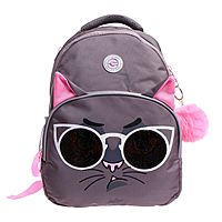 Рюкзак школьный, 40 х 27 х 20 см, Grizzly 360, эргономичная спинка, отделение для ноутбука, + брелок, серый RG-360-7_4