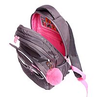 Рюкзак школьный, 40 х 27 х 20 см, Grizzly 360, эргономичная спинка, отделение для ноутбука, + брелок, серый RG-360-7_4