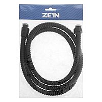 Душевой шланг ZEIN Z30PB, 150 см, гайки металл, латунная втулка, нержавеющая сталь, черный