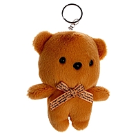 Мягкая игрушка-брелок "Мишутка с бантом" цвета МИКС