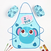 Набор детский для творчества Экономь и Я "Слоник" фартук 50 х 39 см и нарукавники