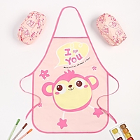 Набор детский для творчества Экономь и Я "Обезьянка" фартук 50 х 39 см и нарукавники