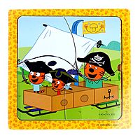 Игрушка деревянная «Вкладыши многослойные», Три кота