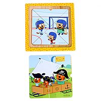 Игрушка деревянная «Вкладыши многослойные», Три кота