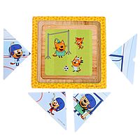 Игрушка деревянная «Вкладыши многослойные», Три кота