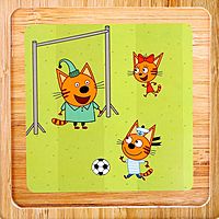 Игрушка деревянная «Вкладыши многослойные», Три кота