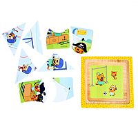 Игрушка деревянная «Вкладыши многослойные», Три кота