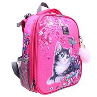 Рюкзак каркасный школьный 38 х 30 х 16 см, эргономичная спинка, Stavia My cat