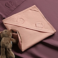 Детский вафельный уголок Экономь и Я 90*90 см, пудра,100% хлопок, 200 г/м2