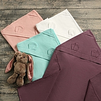 Детский вафельный уголок Экономь и Я 90*90 см, белый, 100% хлопок, 200 г/м2