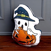 Мягкая игрушка «Приведение» с тыквой, цвет белый