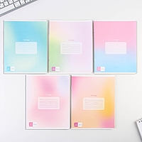 Тетрадь 12 листов в косую линейку "Школьные принадлежности", обложка мелованный картон, 5 видов МИКС