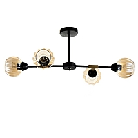 Люстра "Форма" 4х60Вт Е27 черный 81х49х39см