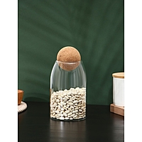 Банка для сыпучих продуктов "Эко. Шар" 800 мл, 9х18,5 см