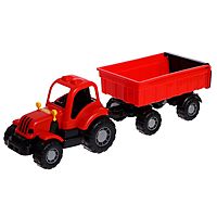 Игрушка Трактор Крепыш с прицепом №1 цвета в ассортименте