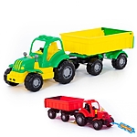 Игрушка Трактор Крепыш с прицепом №1 цвета в ассортименте