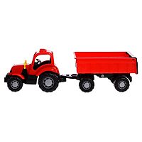 Игрушка Трактор Крепыш с прицепом №1 цвета в ассортименте