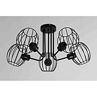Люстра "Лайт" 5х60Вт черный 62х62х28см