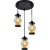 Светильник "Граница" 3х60Вт Е27 черный 35х35х100см