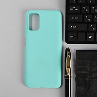 Чехол PERO, для телефона Samsung M52, силиконовый, бирюзовый