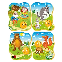 Пазл мягкий развивающий Колобок 4 пазла 16 элементов