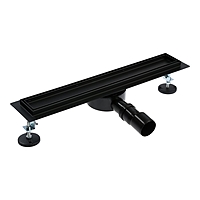 Трап TIM BAD554002BK, 70 х 500 мм, под плитку, сифон с углом поворота 360°, черный-матовый