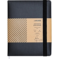 Дневник универсальный для 1-11 класса Black, твёрдая обложка, искусственная кожа, с поролоном, ляссе, 80 г/м2