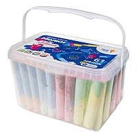 Мелки для рисования, 61 шт  толстого мелка, 9 цветов