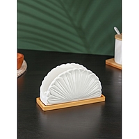 Салфетница на деревянной подставке "Bella Tenero. Тюльпан" 15,5х5,8х9 см