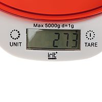 Весы кухонные Irit IR-7117 электронные до 5 кг красные