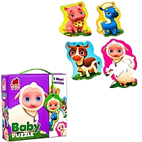 Макси-пазл Baby puzzle Ферма 4 картинки 13 элементов