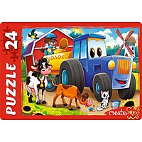 Макси-пазл Веселый трактор №3 24 элемента