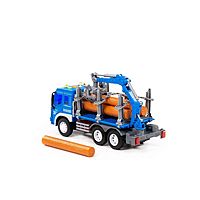 Автомобиль-лесовоз инерционный «Сити», цвет синий