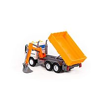 Автомобиль инерционный бортовой «Сити», с ковшом, цвет оранжевый