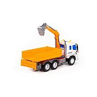 Автомобиль инерционный бортовой «Сити», с ковшом, цвет оранжевый