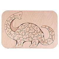 Деревянный Пазл-Алфавит Раскраска "Дино"