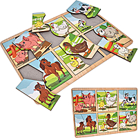 Пазл в рамке Мать и дитя деревянный