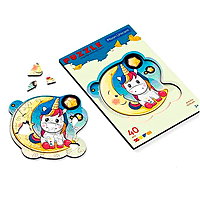 Пазл Лунный Единорог деревянный 40 элементов