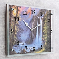 Часы настенные прямоугольные "Большой водопад" 25х35см микс