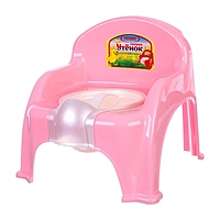 Горшок детский «Утенок» светло-розовый / белый 310х295х280мм